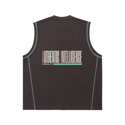 Tank,shirts,shirt,top,ai,real,realai,coffee,brown,rm,authentic,intelligence,graphic,tee,tshirt
