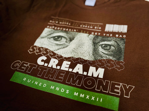 RM Roots - C.R.E.A.M (Chocolate) T-shirt