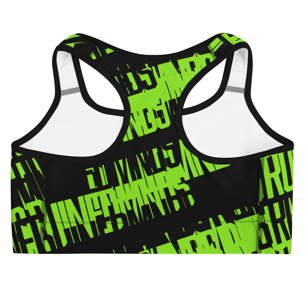 RM Roots - Block (Green/Blk) Sports Bra
