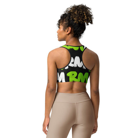 RM Graffiti RMX - Neon Green Sports bra