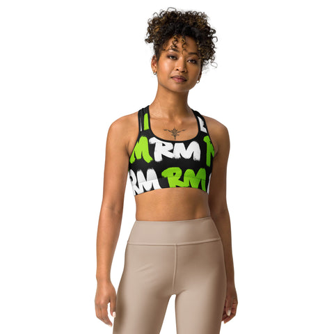 RM Graffiti RMX - Neon Green Sports bra