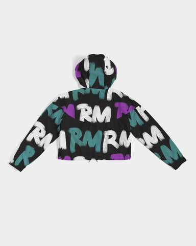 RM Graffiti - Cropped Windbreaker (Purp/Teal)