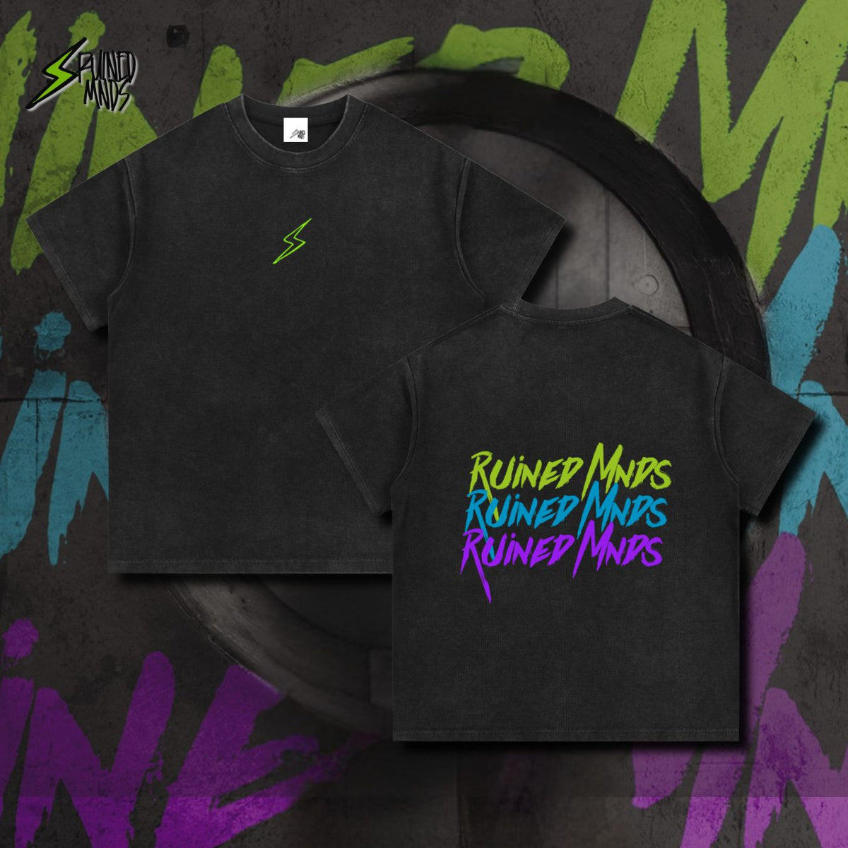 RM,Neon,Mineral,wash,waffle,knit,tshirt,tshirts,tees,waffleknit,rmneon,unisex