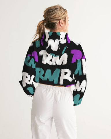 RM Graffiti - Cropped Windbreaker (Purp/Teal)