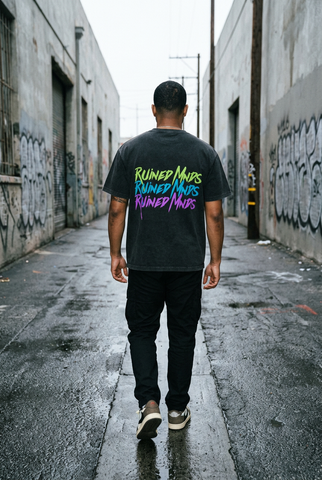 Neon Mineral Wash T-shirt editorial