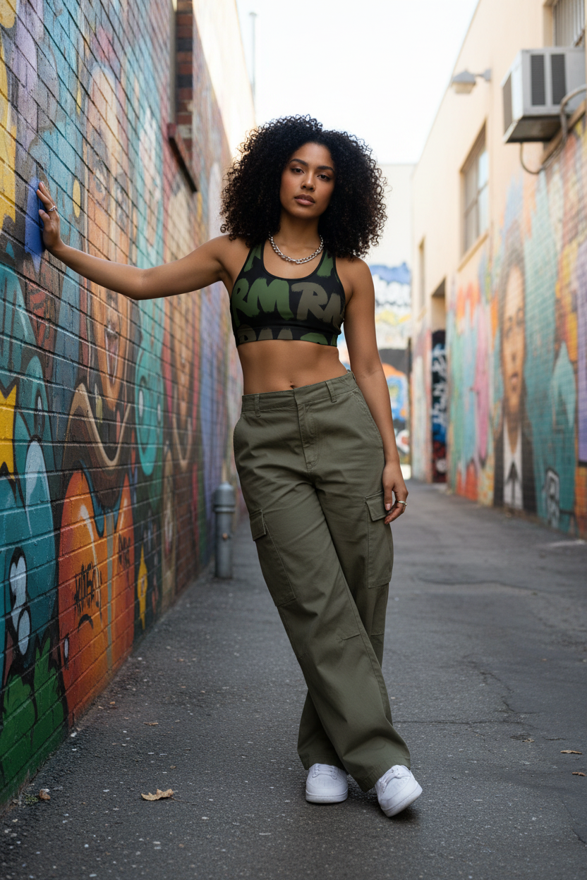 Olive Camo Bra DTLA