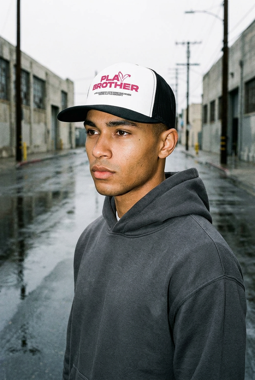 Play Trucker Cap editorial