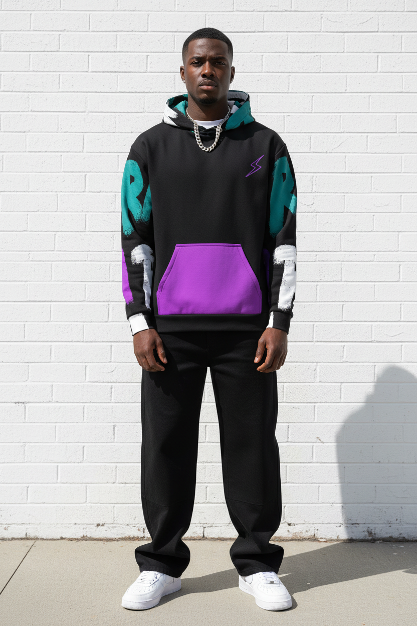Purp Teal Hoodie Melrose