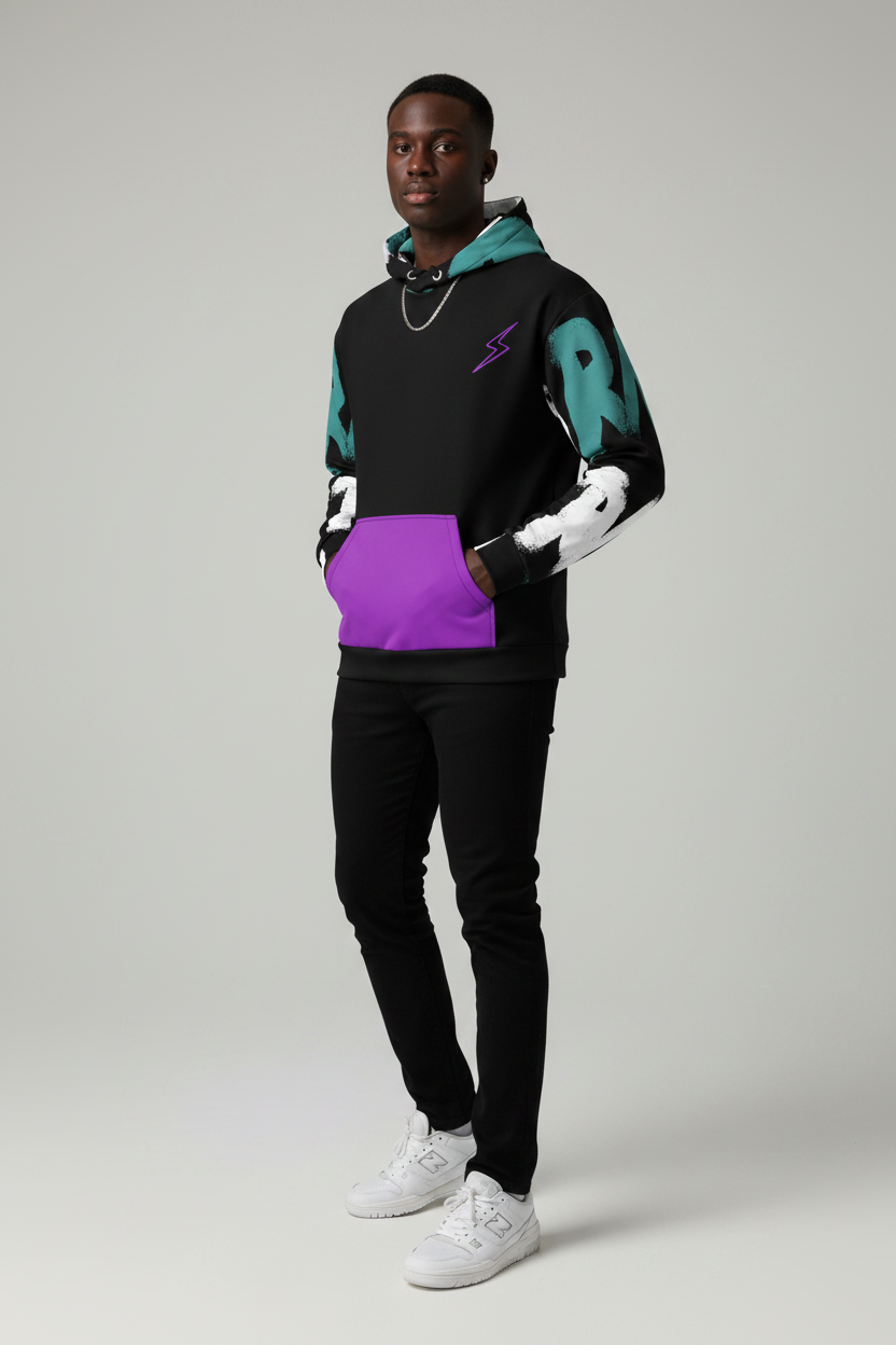 Purp Teal Hoodie Studio