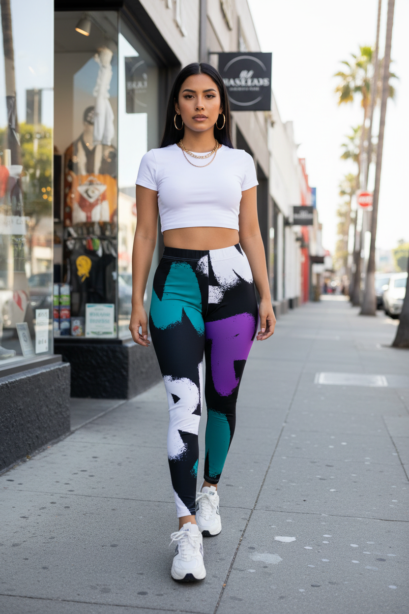 Purp Teal Leggings Fairfax