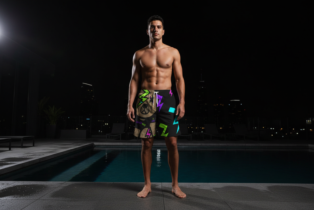 RM Ruined Bear Swim Trunks New Model