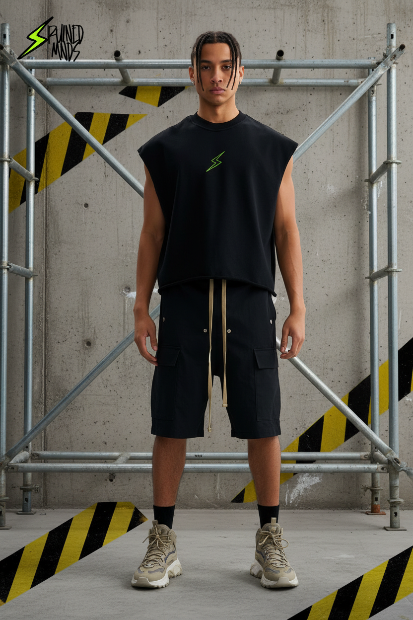 RM Skull Boxy Tank, streetwear editorial