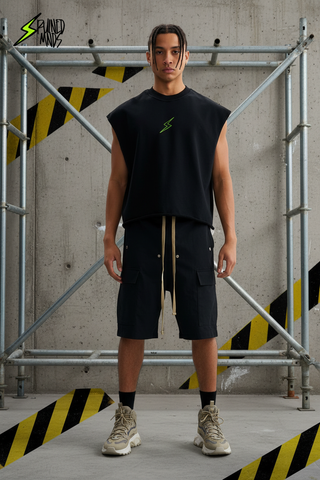 RM Skull Boxy Tank, streetwear editorial