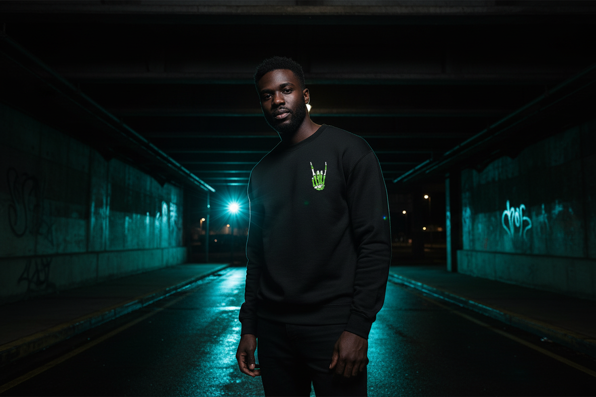 RM Skull Mask Crewneck Banner