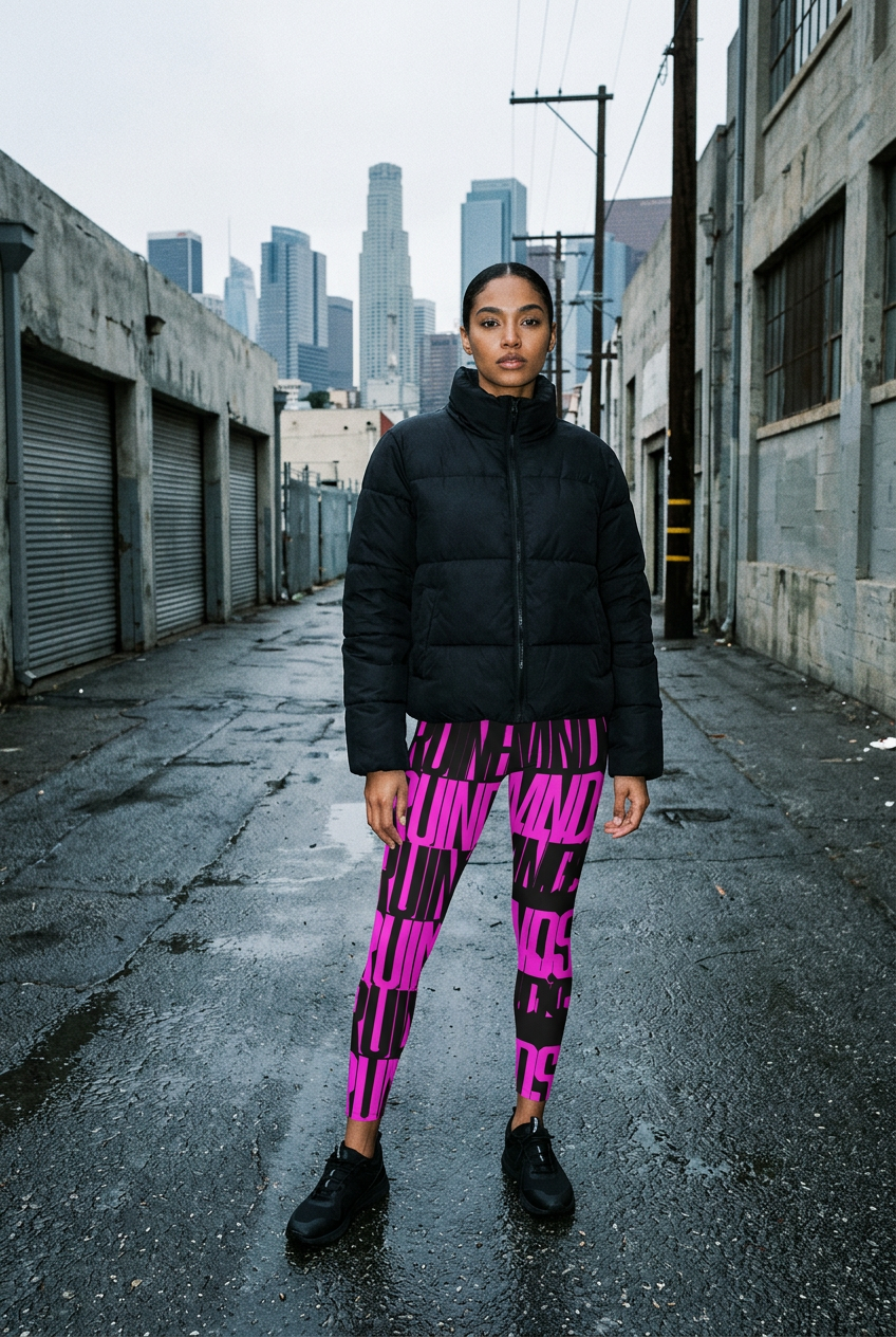 Roots Block Yoga Pants editorial