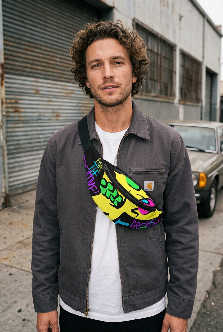 Skull crossbody new male model editorial