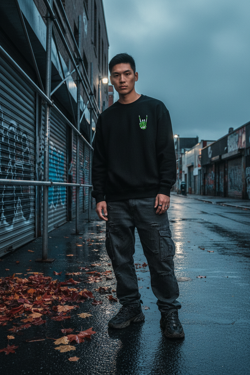 Skull Mask Crewneck Sweatshirt